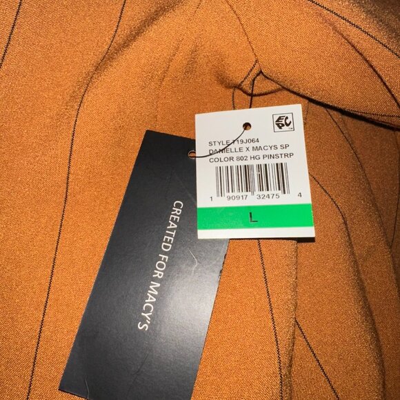 Danielle Bernstein - Mustard Pinstripe Suit - Blazer & Trousers Set - Picture 4 of 11